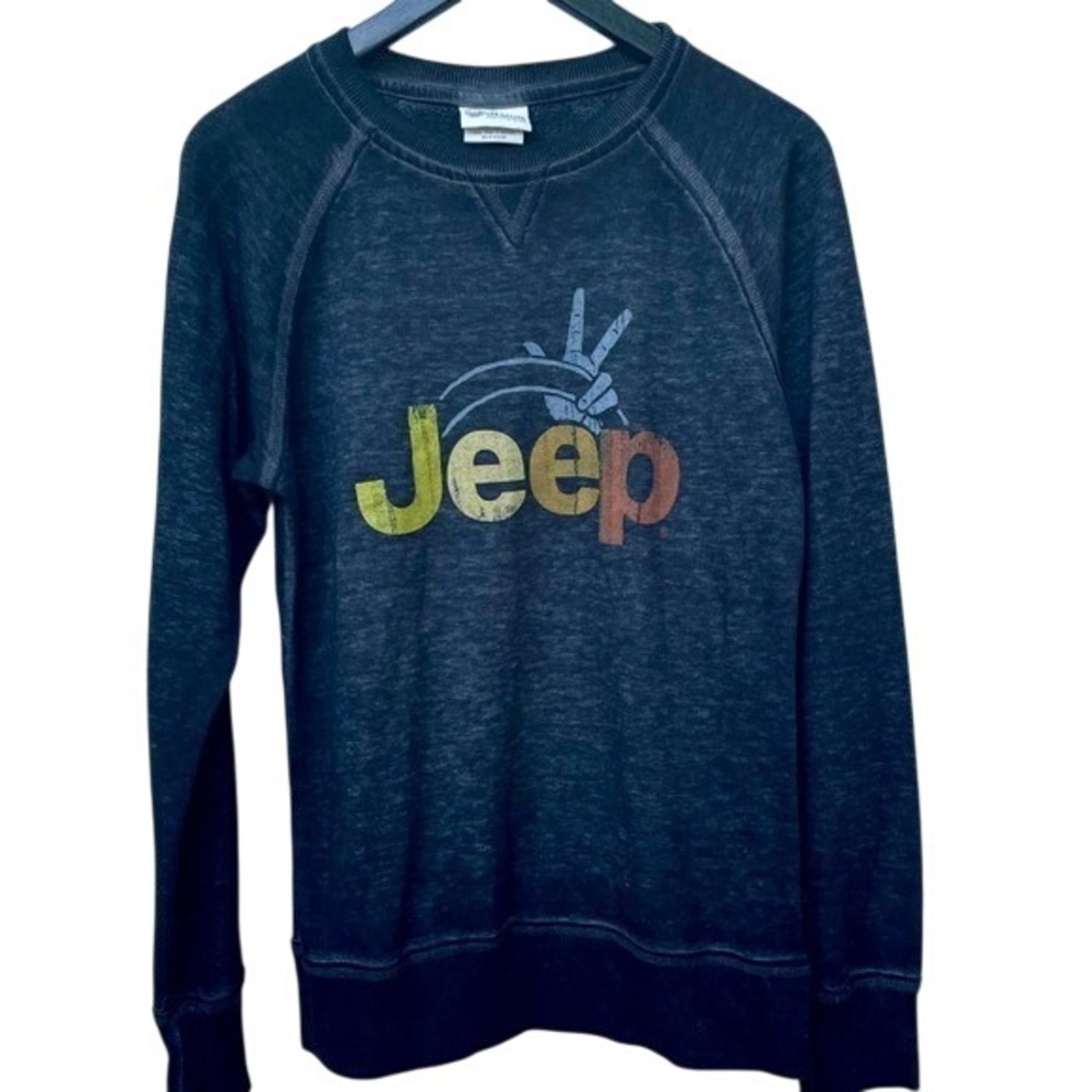 JEDCO Jeep Wave Peace Graphic Sweatshirt Top Women's Size‎ Small Pullover
